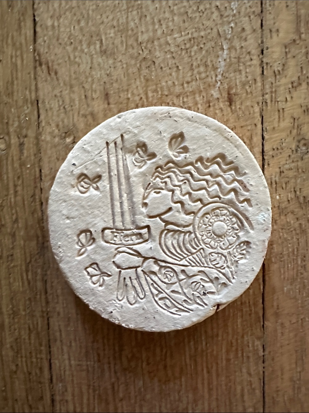 New Ffern terracotta scent diffusion stone female warrior handmade in Norfolk UK